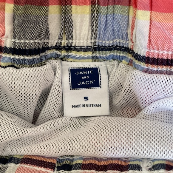 Janie and Jack Plaid Swim Trunks - Picture 2 of 11